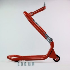 Proffesional motorcycle stand for front axle with 6 couplings