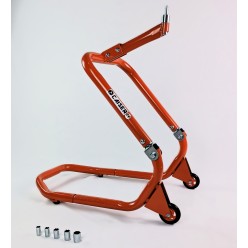 Proffesional motorcycle stand for front axle with 6 couplings